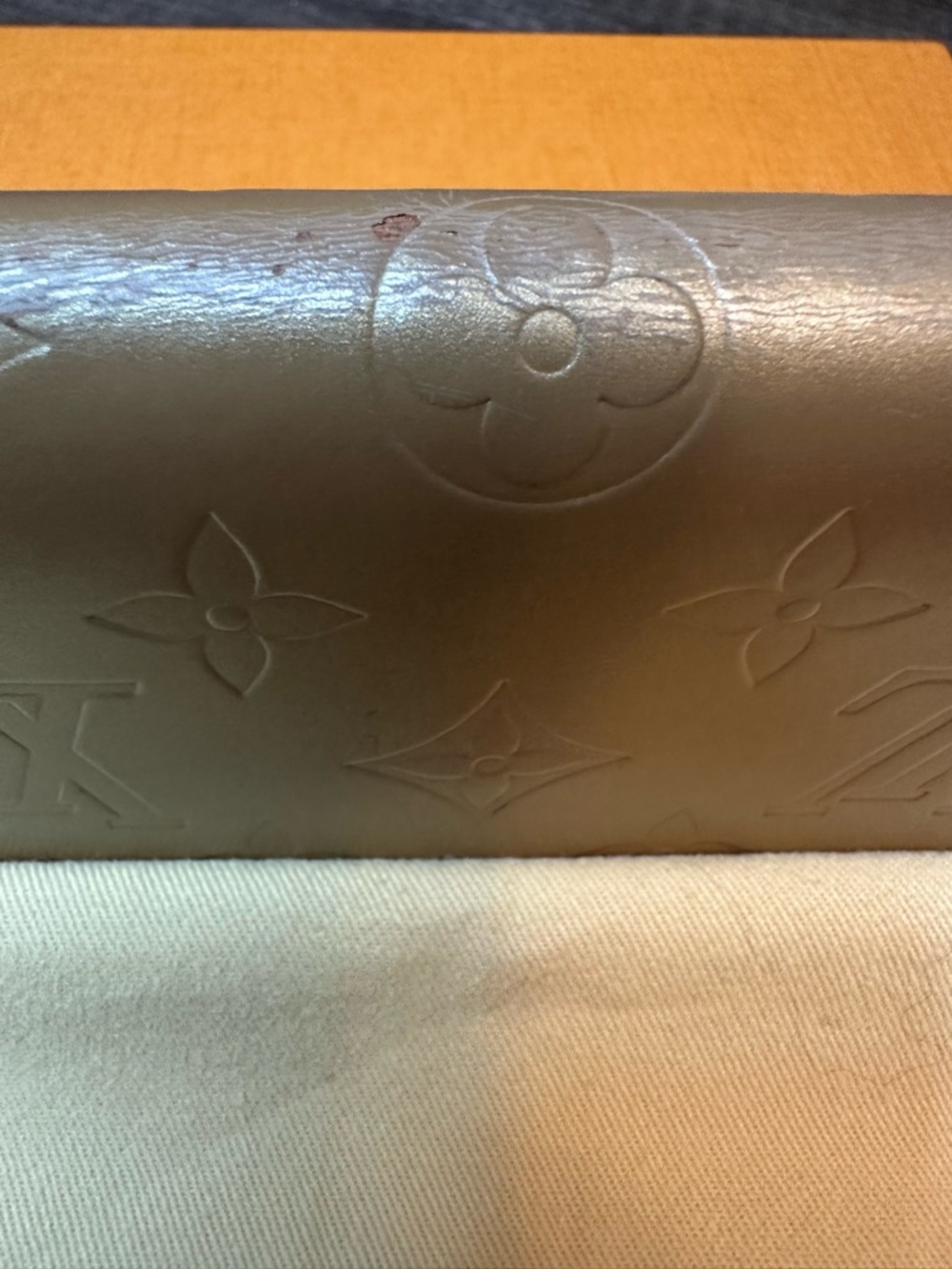 Louis Vuitton Matte Gold Monogram Long Wallet. Rare - Picture 6 of 14